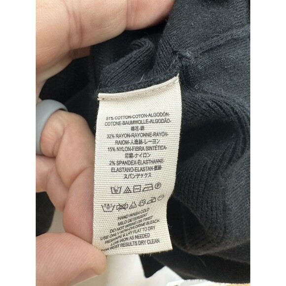 We The Free: Free People Wide Neck Sweater Womens S Black Long Sleeves w/zippers - Picture 4 of 4